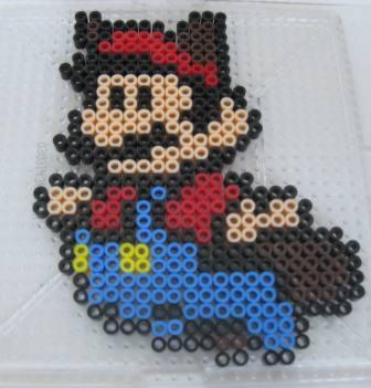 Raccoon Mario (Super Mario Bros.) - Custom Fuse Bead Set